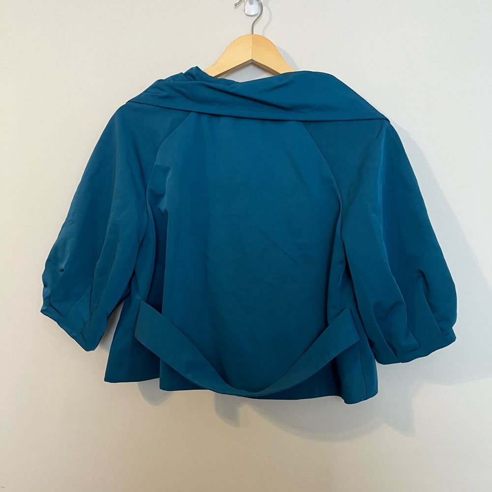 NWOT Club Monaco Teal Women's Jacket Puff Sleeves Size: XS - Picture 6 of 8